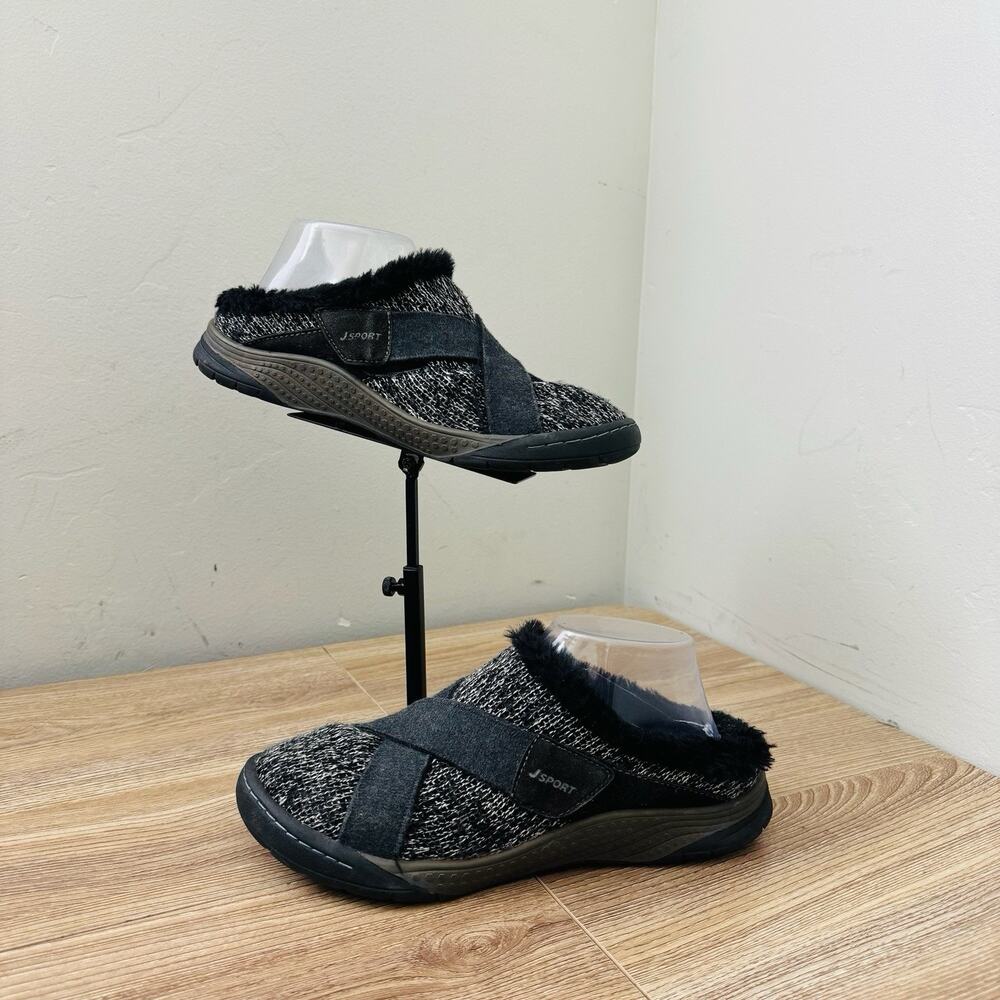 JSport by Jambu Graham Encore mules black knit Women’s Size 8.5